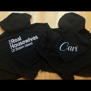 Black crop hoodie with any design